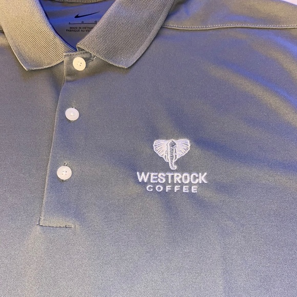Nike Dri-Fit Polo Men’s L Gray Westrock Coffee Logo NWOT - Picture 3 of 10